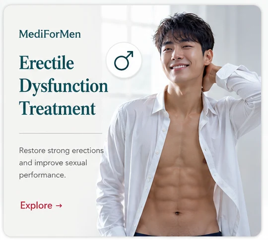 Erectile dysfunction treatment — MediForMen urology clinic, Seomyeon, Busan
