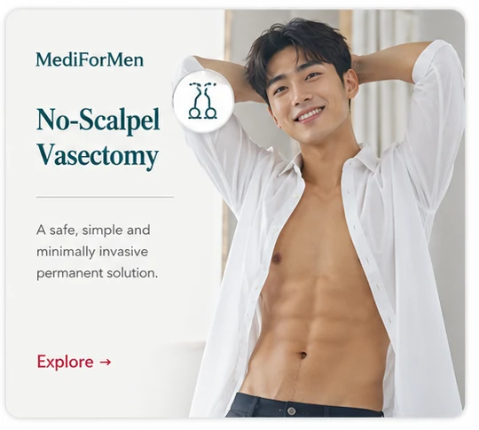 No-scalpel vasectomy — MediForMen urology clinic, Seomyeon, Busan