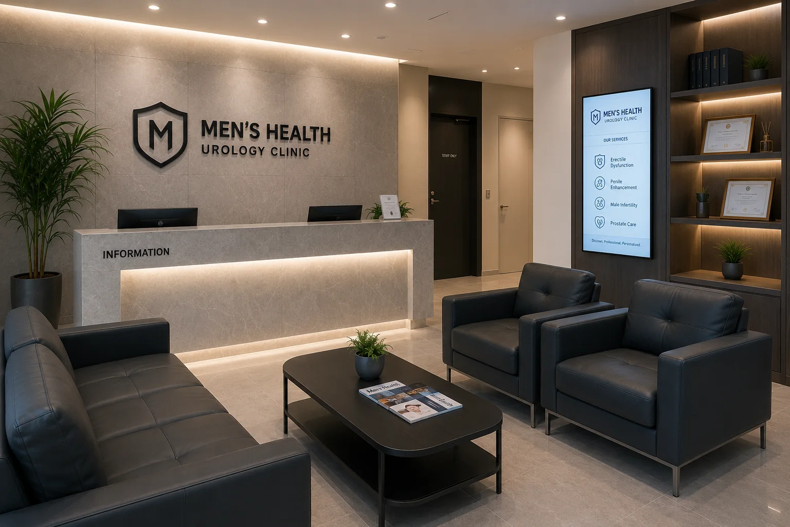 Consultation room at MediForMen urology clinic, Seomyeon, Busan