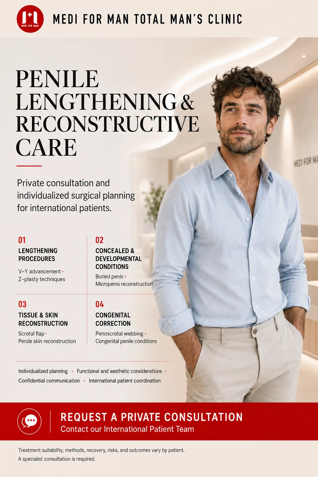 Penile lengthening surgery care at MediForMen urology clinic, Seomyeon, Busan